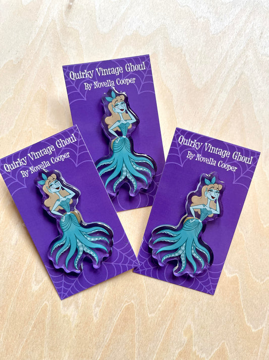 Mariana Octopus Mermaid Pin